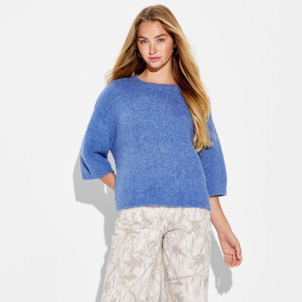 Wild Fable - Women's Short Sleeve Crewneck Pullover Sweater